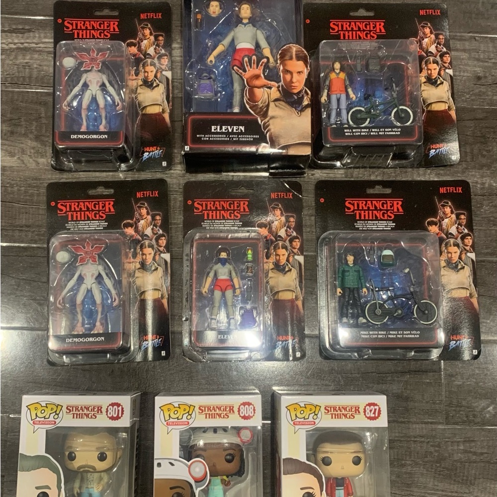 Stranger Things Action Figures, Funko Pop lot